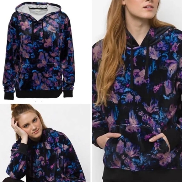 Vans Tops - Floral Print Women's Hoodie